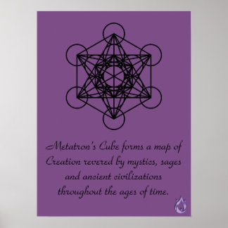 Poster du Cube de Metatron Carte de Création