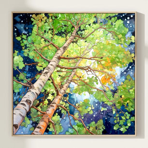 Poster du décor de la forêt de nuit