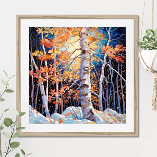 Poster du décor de la forêt de nuit