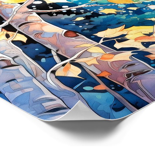 Poster du décor de la forêt de nuit (Coin)