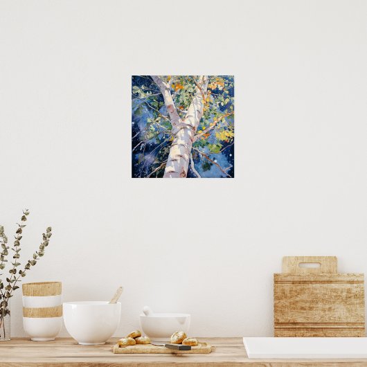 Poster du décor de la forêt de nuit (Cuisine)