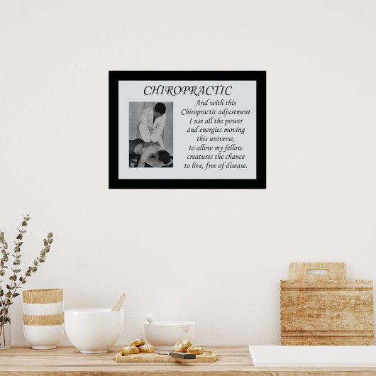 Poster du devis d'ajustement chiropratique (Cuisine)