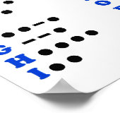 Poster du diagramme alphabétique du code Morse (Coin)