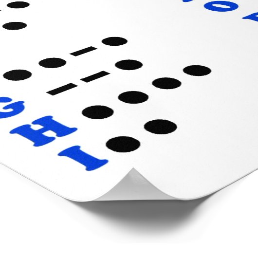 Poster du diagramme alphabétique du code Morse (Coin)