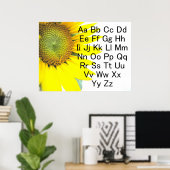 Poster du diagramme alphabétique du tournesol (Bureau à domicile)