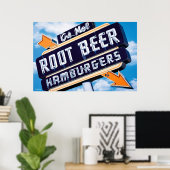 Poster du dîner de bière racine (Bureau à domicile)