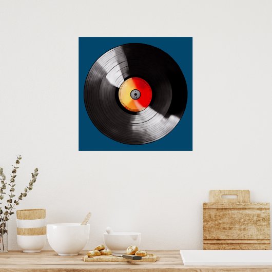 Poster du disque de vinyle (Cuisine)