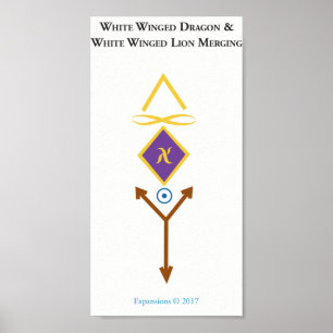 Poster du dragon blanc aile Lion blanc