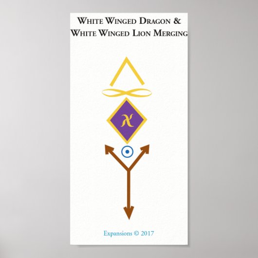 Poster du dragon blanc aile Lion blanc (Devant)
