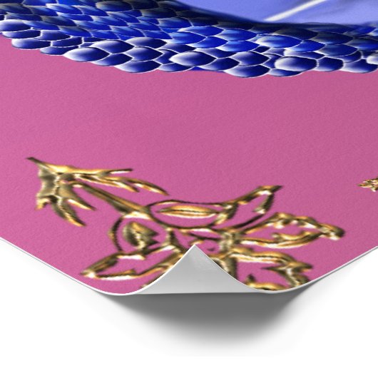 Poster du dragon bleu et du papillon (Coin)