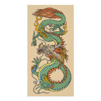 Poster du dragon chinois traditionnel