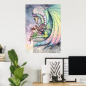 Poster du dragon de fée par Molly Harrison (Bureau à domicile)
