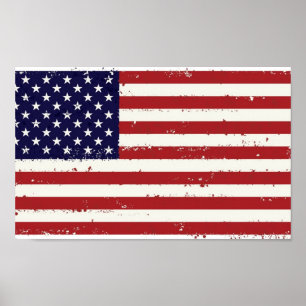 Poster du drapeau américain Americana
