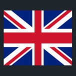 Poster du drapeau britannique/britannique/Union Ja<br><div class="desc">EN VENTE POUR LE MEILLEUR PRIX AUTORISÉ PAR ZAZZLE! Une affiche du drapeau du Royaume-Uni ! Surnommé l'"Union Jack", ce drapeau a été adopté comme drapeau national du Royaume-Uni en 1801. Le drapeau est composé de trois drapeaux nationaux plus anciens, dont la croix rouge de Saint George (qui représente l'Angleterre...</div>