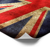 Poster du drapeau britannique rouillé (Coin)