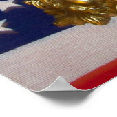 Poster du drapeau catholique Crucifix USA (Coin)