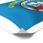 Poster du drapeau Coeur d'Alene Imprimer (Coin)