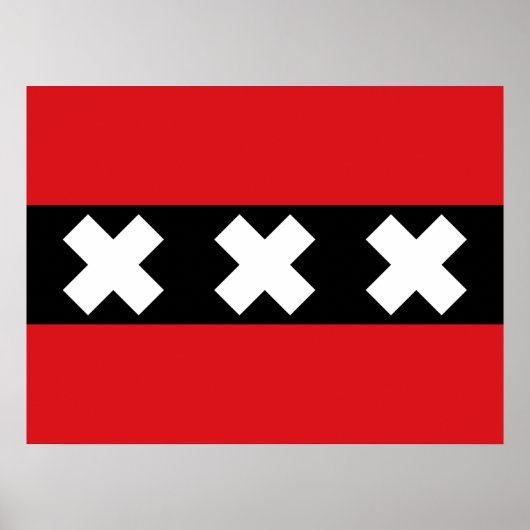 Poster du drapeau d'Amsterdam (Devant)