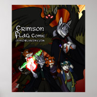 Poster du drapeau de Crimson