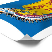 Poster du drapeau de Fort Peck Assiniboine Imprime (Coin)