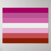 Poster du drapeau de la fierté lesbienne (Devant)