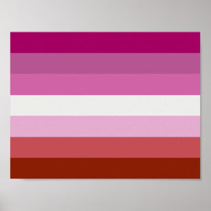 Poster du drapeau de la fierté lesbienne