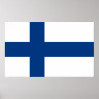 Poster du drapeau de la Finlande