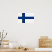 Poster du drapeau de la Finlande (Cuisine)