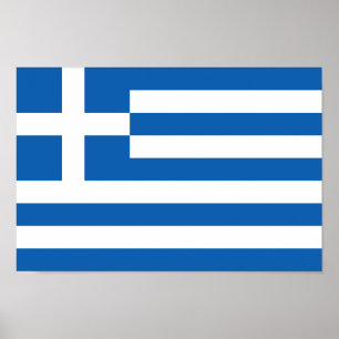 Poster du drapeau de la Grèce