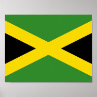 Poster du drapeau de la Jamaïque