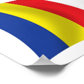 Poster du drapeau de la religion bouddhiste Imprim (Coin)