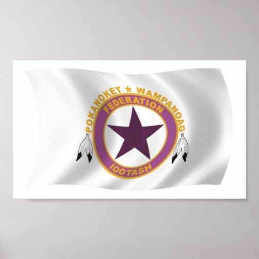 Poster du drapeau de la tribu Wampanoag Imprimer (Devant)