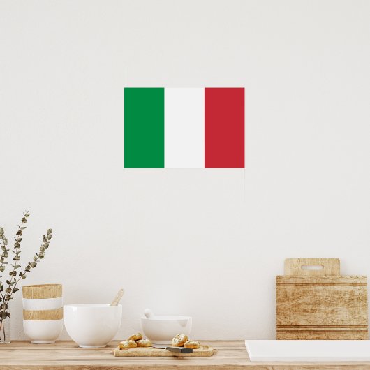 Poster du drapeau de l'Italie (Cuisine)