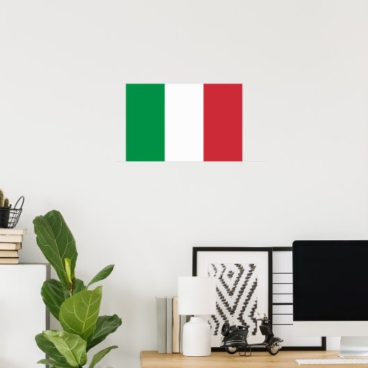 Poster du drapeau de l'Italie (Bureau à domicile)