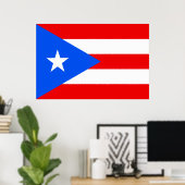 Poster du drapeau de Porto Rico (Bureau à domicile)