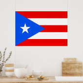 Poster du drapeau de Porto Rico (Cuisine)