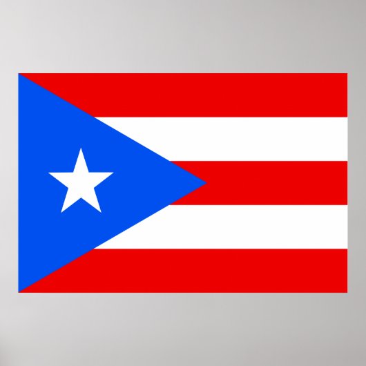 Poster du drapeau de Porto Rico (Devant)