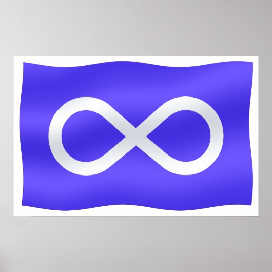 Poster du drapeau des Métis Poster du drapeau des  (Devant)