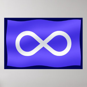 Poster du drapeau des Métis Poster du drapeau des 
