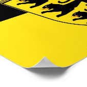 Poster du drapeau du Bade-Wurtemberg (Coin)