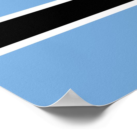 Poster du drapeau du Botswana (Coin)