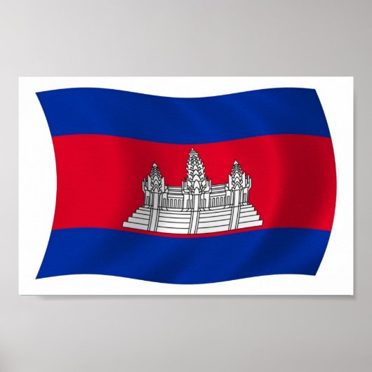 Poster du drapeau du Cambodge (Devant)