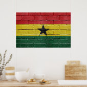 Poster du drapeau du Ghana (Cuisine)