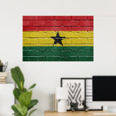 Poster du drapeau du Ghana (Bureau à domicile)