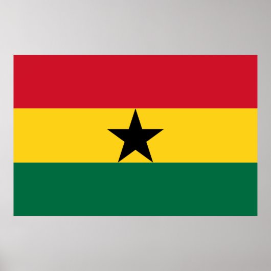 Poster du drapeau du Ghana (Devant)