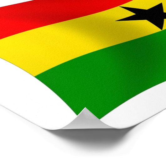 Poster du drapeau du Ghana (Coin)