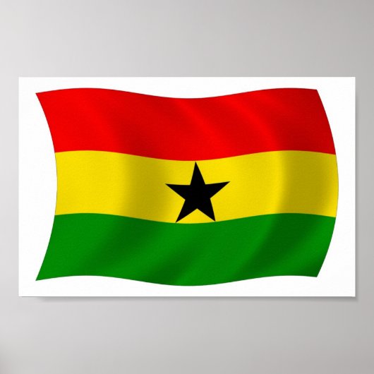 Poster du drapeau du Ghana (Devant)