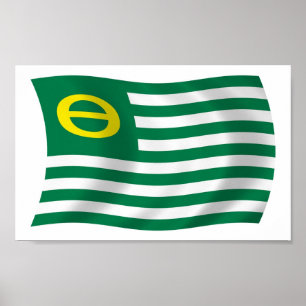 Poster du drapeau du Mouvement écologie Imprimer