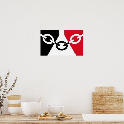 Poster du drapeau du pays noir (Cuisine)