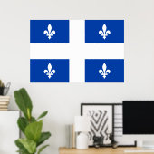 Poster du drapeau du Québec (Bureau à domicile)